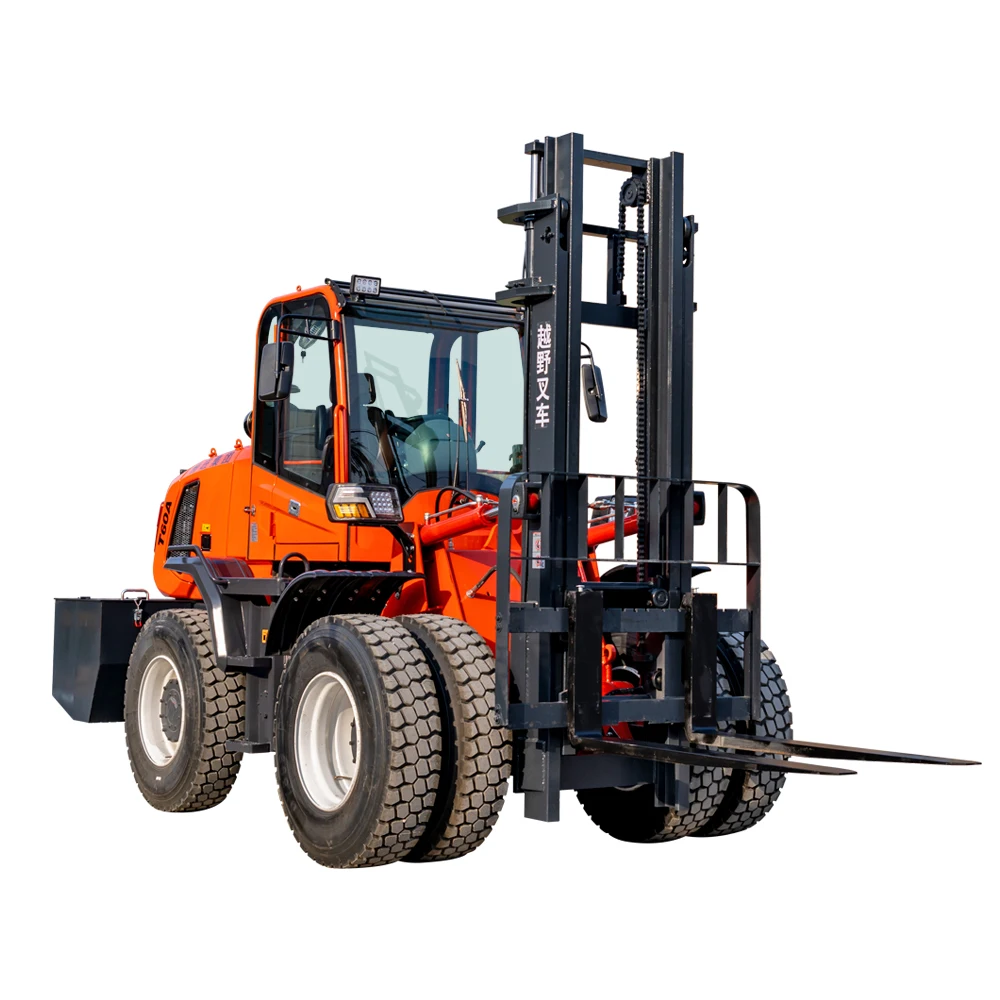 HWC-60 6ton All Terrain Forklift Customizable Diesel 4-Wheel Rough Terrain Forklift Hydraulic 4×4 Forklift China Sale